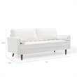 Modway Valour Modern Style Performance Velvet Sofa in White Finish
