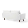 Modway Valour Modern Style Performance Velvet Sofa in White Finish