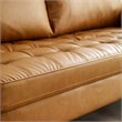 Modway Valour Modern Style Upholstered Faux Leather Sofa in Tan