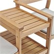 Modway Viewscape Outdoor Patio Ash Wood Jack and Jill Chair Set in Natural/Taupe