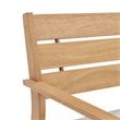 Modway Viewscape Outdoor Patio Ash Wood Loveseat in Natural/Taupe