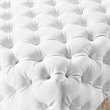 Modway Amour Tufted Button Large Square Faux Leather Ottoman in White