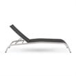 Modway Savannah Outdoor Patio Aluminum and Mesh Chaise Lounge Chair in Black