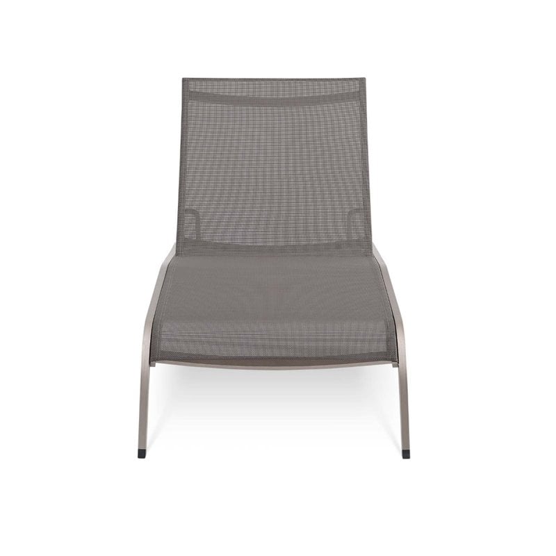 Modway Savannah Outdoor Patio Aluminum and Mesh Chaise Lounge Chair in Gray