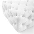 Modway Amour Tufted Button Square Faux Leather Ottoman in White
