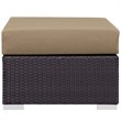 Modway Convene 5-Piece Outdoor Wicker Rattan Set w/ Fire Pit in Espresso/Mocha