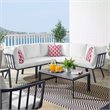 Modway Riverside 6-Piece Outdoor Patio Aluminum Set in Gray and White