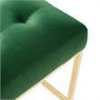 Privy Gold Stainless Steel Performance Velvet Bar Stool in Gold Emerald