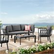 Modway Riverside 5-Piece Outdoor Patio Aluminum Set - Gray/Charcoal