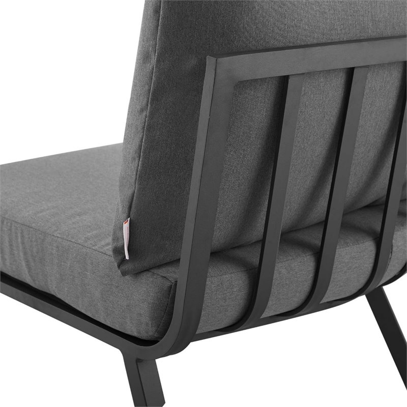 Modway Riverside 5-Piece Outdoor Patio Aluminum Set - Gray/Charcoal