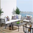 Modway Riverside 5-Piece Outdoor Patio Aluminum Set - Gray/White