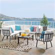 Modway Riverside 7-Piece Outdoor Patio Aluminum Set in Gray/White