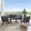 Modway Riverside 6-Piece Outdoor Patio Aluminum Set - Gray/Charcoal