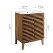 Modway Render Modern Style Wood Bathroom Vanity in Walnut and White