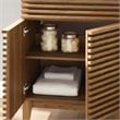 Modway Render Modern Style Wood Bathroom Vanity in Walnut and White