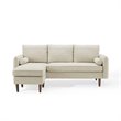 Modway Revive Upholstered Fabric Right or Left Sectional Sofa in Beige