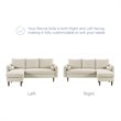 Modway Revive Upholstered Fabric Right or Left Sectional Sofa in Beige
