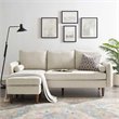 Modway Revive Upholstered Fabric Right or Left Sectional Sofa in Beige