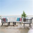 Modway Riverside 5-Piece Outdoor Patio Aluminum Set - Gray and White