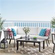 Modway Riverside 5-Piece Outdoor Patio Aluminum Set in Gray/White
