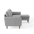 Modway Revive Upholstered Fabric Right or Left Sectional Sofa in Light Gray