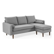Modway Revive Upholstered Fabric Right or Left Sectional Sofa in Light Gray