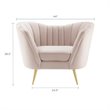 Modway Opportunity Modern Performance Velvet Armchair in Pink Finish