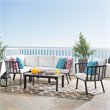 Modway Riverside 6-Piece Outdoor Patio Aluminum Set in Gray/White