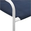 Modway Raleigh 5-Piece Aluminum Fabric Outdoor Patio Dining Set in White/Navy