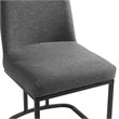 Modway Amplify Upholstered Fabric Sled Base Dining Chair in Black Charcoal