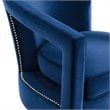 Modway Frolick Performance Velvet and Stainless Steel Armchair in Navy