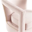 Modway Frolick Performance Velvet and Stainless Steel Armchair in Pink