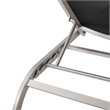 Modway Savannah Modern Aluminum Outdoor Chaise Lounge in Black (Set of 2)