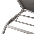Modway Savannah Modern Aluminum Patio Chaise Lounge in Gray (Set of 4)