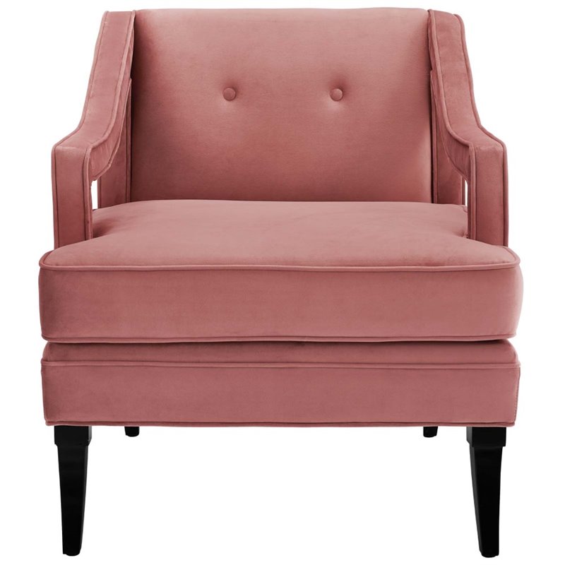 Modway Concur 2-Piece Modern Performance Velvet Living Room Set in Dusty Rose