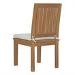 Modway Marina 9-Piece Modern Solid Teak Wood Outdoor Dining Set in Natural/White