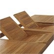 Modway Marina 9-Piece Modern Solid Teak Wood Outdoor Dining Set in Natural/White