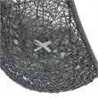 Modway Hide Modern Rattan/Fabric Outdoor Swing Chair with Stand in Gray