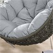 Modway Hide Modern Rattan/Fabric Outdoor Swing Chair with Stand in Gray