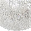 Modway Hide Modern Rattan/Fabric Outdoor Swing Chair with Stand in White/White