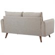 Modway Revive 2-Piece Fabric Upholstered Sofa and Loveseat Set in Beige