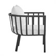 Modway Riverside Modern Fabric Outdoor Armchair in Slate/White (Set of 2)