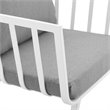 Modway Riverside Modern Fabric Outdoor Armchair in White/Gray (Set of 2)