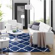 Modway Loft 2-Piece Modern Tufted Faux Leather Sofa and Armchair Set in White