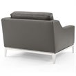 Modway Harness Stainless Steel & Leather Loveseat and Armchair Set in Gray