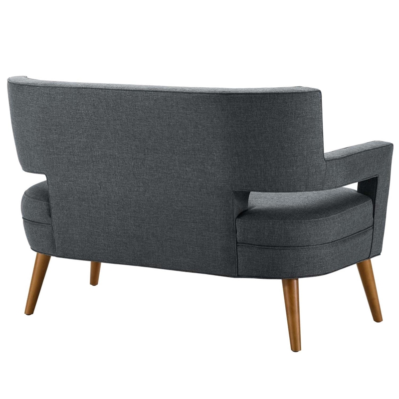 Modway Sheer Modern Fabric Upholstered Armchair Set in Gray (Set of 2)