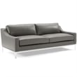 Modway Harness Stainless Steel & Leather Arm Chair in Gray (Set of 2)