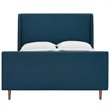 Modway Aubree Queen Upholstered Polyester Fabric Sleigh Platform Bed in Azure