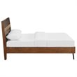 Modway Arwen MDF Wood Queen Platform Bed in Walnut/Black Lacquered