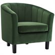 Modway Prospect Modern Performance Velvet Armchair in Emerald Green (Set of 2)